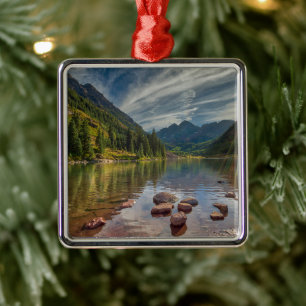 Wälder Maroon Bells Colorado Ornament Aus Metall