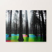 Wälder mit Bäumen umsäumt mit farbigem Wasser Puzzle (Horizontal)