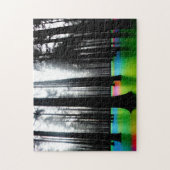 Wälder mit Bäumen umsäumt mit farbigem Wasser Puzzle (Vertikal)