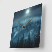 Wälder | Mondwald Quadratische Wanduhr (Winkel)