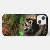 Wälder | Neugieriger Waschbär iPhone Hülle (Rückseite (Horizontal))
