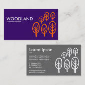 Wälder - Orange auf dunklem Lila Visitenkarte (Vorne/Hinten)