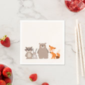 Wälder Papier Napkin Tiere Wald Bear Fox Serviette (Beispiel)