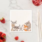 Wälder Papier Napkin Tiere Wald Bear Fox Serviette (Beispiel)