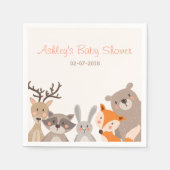 Wälder Papier Napkin Tiere Wald Bear Fox Serviette (Vorderseite)