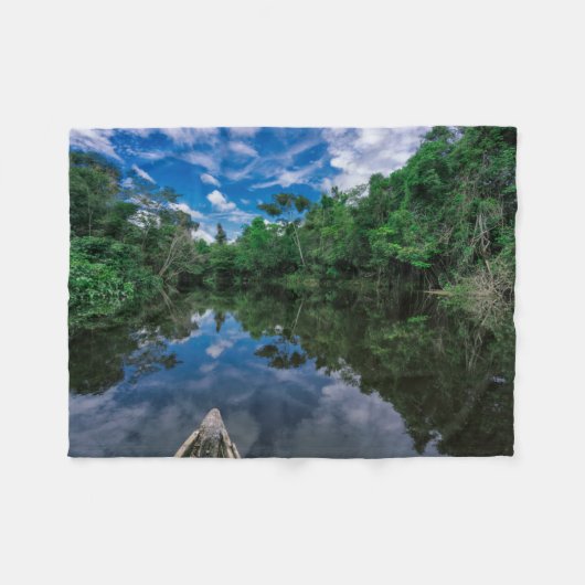 Wälder | Peruanischer Dschungelwald Fleecedecke (Vorderseite (Horizontal))