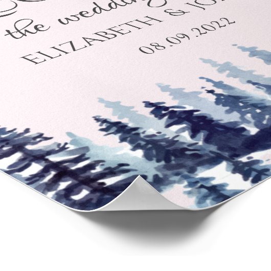Wälder, Pinienbäume, Hochzeiten Poster (Ecke)