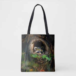 Wälder Raccoon Peeking Tasche