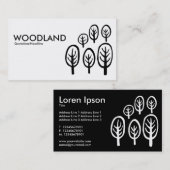 Wälder - Schwarz und Weiß Visitenkarte (Vorne/Hinten)