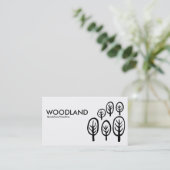 Wälder - Schwarz und Weiß Visitenkarte (Stehend Vorderseite)