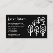 Wälder - Schwarz und Weiß Visitenkarte (Rückseite)