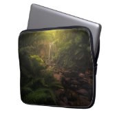 Wälder | Sonnenlicht Highlights Wasserfall Laptopschutzhülle (Vorderseite Links)