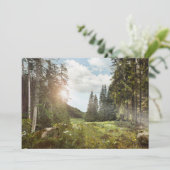 Wälder | Sun Peeking Thru Dankeskarte (Stehend Vorderseite)