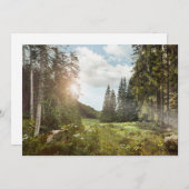 Wälder | Sun Peeking Thru Dankeskarte (Vorne/Hinten)