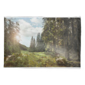 Wälder | Sun Peeking Thru Kissenbezug (Rückseite)