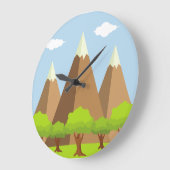 Wälder und Bergspitzen Große Wanduhr (Winkel)