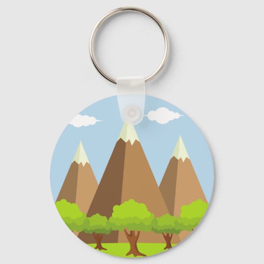Wälder und Bergspitzen Schlüsselanhänger (Vorderseite)