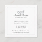 Wälder und Blumenblätterpflanzen Quadratische Visitenkarte (Rückseite)