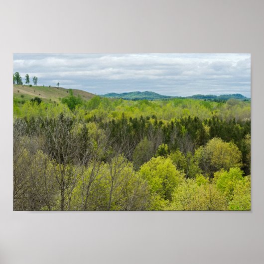 Wälder und Hügel des Schwarzen Flusses Falls Wisco Poster (Vorne)