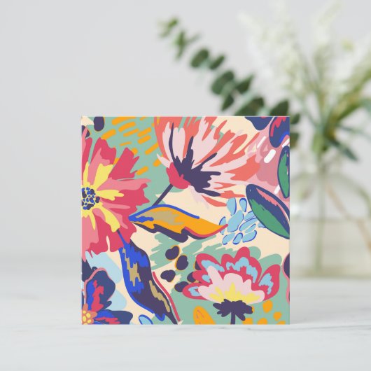 Wälder und Rose Einladung (Stehend Vorderseite)