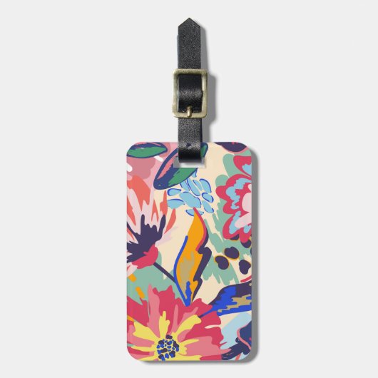 Wälder und Rose Gepäckanhänger (Vorderseite vertikal)