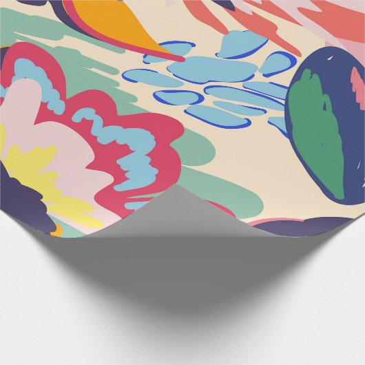 Wälder und Rose Geschenkpapier (Ecke)