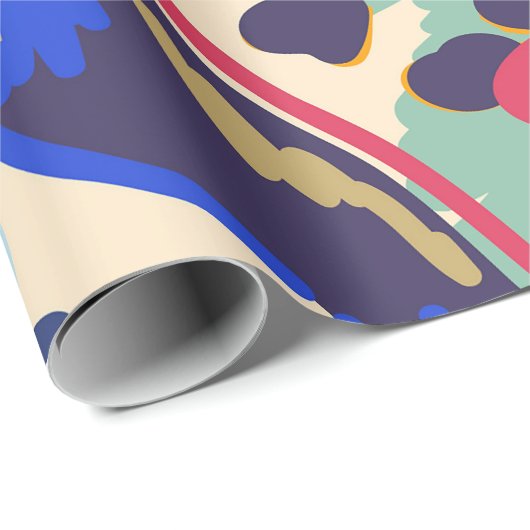 Wälder und Rose Geschenkpapier (Rolleneckpunkt)