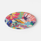 Wälder und Rose Pappteller (Schrägansicht)