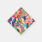 Wälder und Rose Serviette (Ecke)