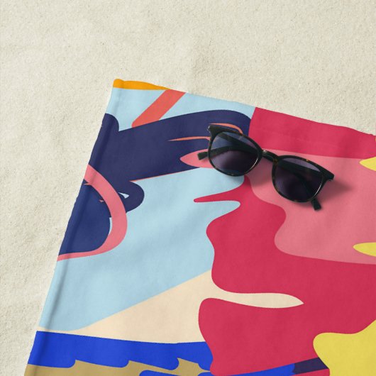 Wälder und Rose Strandtuch (Beispiel)