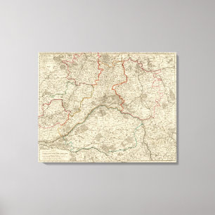 Wälder und Straßen Frankreichs Leinwanddruck