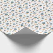 Wälder: Vintager weißer Hintergrund Geschenkpapier (Ecke)