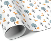 Wälder: Vintager weißer Hintergrund Geschenkpapier (Rolleneckpunkt)