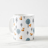 Wälder: Vintager weißer Hintergrund Kaffeetasse (Vorderseite Links)
