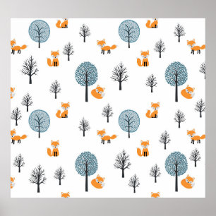 Wälder: Vintager weißer Hintergrund Poster