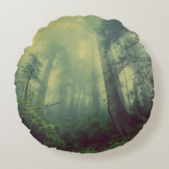Wälder von unten rundes kissen (Vorderseite)