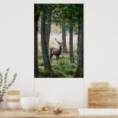 Wälder | Wälder und Rotwild Poster (Küche)