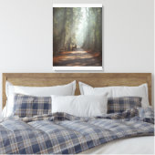 Wälder | Waldland Stag Leinwanddruck (Insitu (Schlafzimmer))