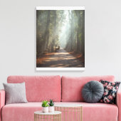 Wälder | Waldland Stag Leinwanddruck (Insitu (Wohnzimmer))