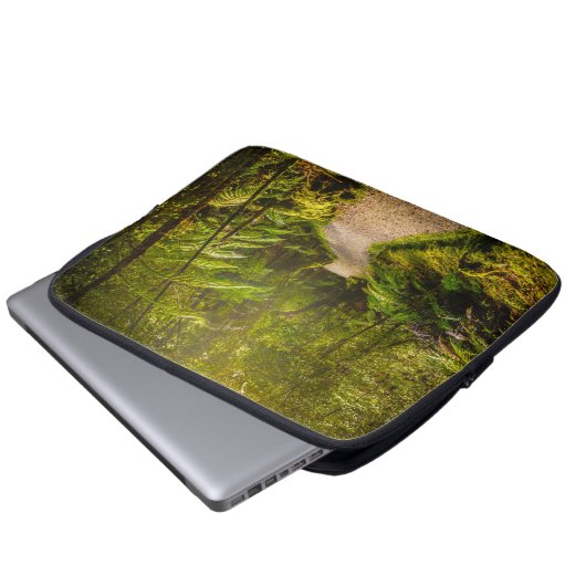 Wälder | Waldwanderweg Laptopschutzhülle (Vorne Knopf)