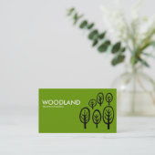 Wälder - Weiß und Schwarz auf Grün Visitenkarte (Stehend Vorderseite)