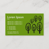 Wälder - Weiß und Schwarz auf Grün Visitenkarte (Rückseite)