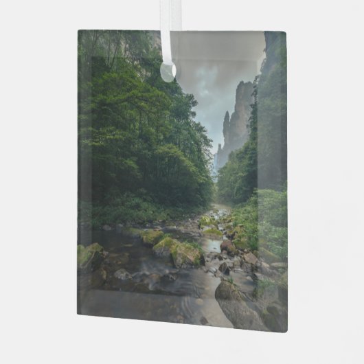 Wälder | Zhangjiajajie National Forest Park Ornament Aus Glas (Vorderseite links)
