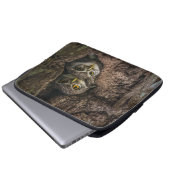 Wälder | Zwei Eulen schauen Laptopschutzhülle (Vorne Knopf)