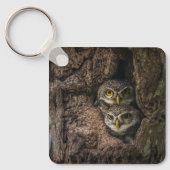 Wälder | Zwei Eulen schauen Schlüsselanhänger (Vorderseite)