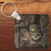 Wälder | Zwei Eulen schauen Schlüsselanhänger (Vorderseite)