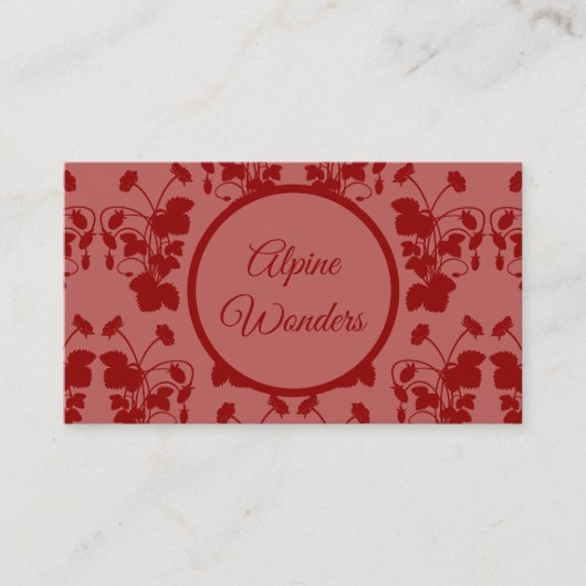 Walderdbeere-Muster Visitenkarte (Vorderseite)