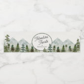 Walderlebnis erwartet Geburtstag Wasserflaschenetikett (Einzelnes Label)