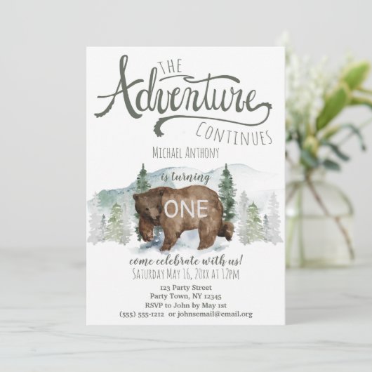 Walderlebnis Geburtstag Einladung (Stehend Vorderseite)