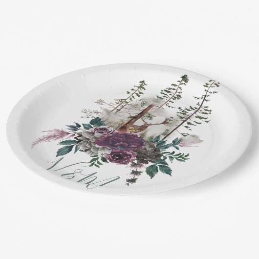 Walderwald mit Hirsch Pappteller (Schrägansicht)